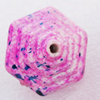 Spray-Painted Acrylic Beads, 16.5x15mm, Sold by Bag