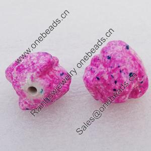 Spray-Painted Acrylic Beads, 18x17mm, Sold by Bag