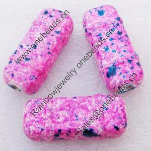Spray-Painted Acrylic Beads, 13x31mm, Sold by Bag