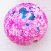 Spray-Painted Acrylic Beads, 17mm, Sold by Bag