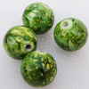 Spray-Painted Acrylic Beads, Round, 19mm, Sold by Bag