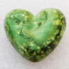 Spray-Painted Acrylic Beads, Heart, 21x19mm, Sold by Bag