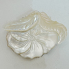 Carved Shell Pendant, Flower 50x37mm, Sold by PC