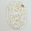 Carved Shell Pendant, 33x49mm, Sold by PC