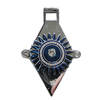 Pendant Zinc Alloy Jewelry Findings, Nobelium Plated, 24x38mm, Sold by PC