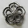 Hollow Bali Beads Zinc Alloy Jewelry Findings, Lead-free, Flower 14mm, Sold by Bag 