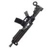 Pendant Zinc Alloy Jewelry Findings, Nobelium Plated, Sub-machine gun, 24x70mm, Sold by PC