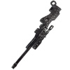 Pendant Zinc Alloy Jewelry Findings, Nobelium Plated, Sub-machine gun, 15x77mm, Sold by PC