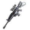 Pendant Zinc Alloy Jewelry Findings, Nobelium Plated, Sub-machine gun, 16x50mm, Sold by PC