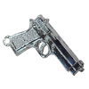 Pendant Zinc Alloy Jewelry Findings, Nobelium Plated, Pistol, 21x38mm, Sold by PC