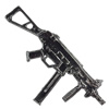 Pendant Zinc Alloy Jewelry Findings, Nobelium Plated, Sub-machine gun, 20x48mm, Sold by PC