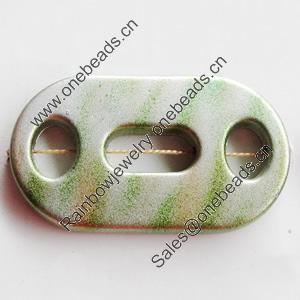 Spray-Painted Acrylic Beads, 41x24mm Hole About:2.5mm, Sold by Bag