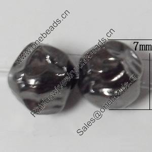 Jewelry findings, CCB Plastic Beads, Plumbum black, 7mm Hole:2mm, Sold by Bag