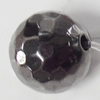 Jewelry findings, CCB Plastic Beads, Plumbum black, Facetd Round 10mm Hole:1.5mm, Sold by Bag