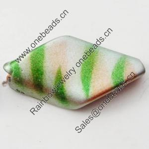 Spray-Painted Acrylic Beads, 30x45mm Hole About:3mm, Sold by Bag