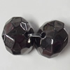 Jewelry findings, CCB Plastic Beads, Plumbum black, Faceted Rondelle 12x8mm Hole:1.5mm, Sold by Bag