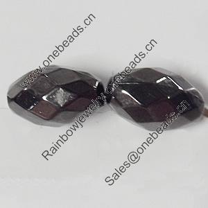Jewelry findings, CCB Plastic Beads, Plumbum black, Faceted Oval 9x13mm Hole:2.5mm, Sold by Bag
