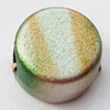Spray-Painted Acrylic Beads, Flat Round, 11mm Hole About:4mm, Sold by Bag