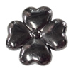 Jewelry findings, CCB Plastic Beads, Plumbum black, Flower 27mm Hole:1.5mm, Sold by Bag