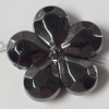 Jewelry findings, CCB Plastic Beads, Plumbum black, Flower 14mm Hole:1mm, Sold by Bag