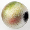 Spray-Painted Acrylic Beads, Round, 11mm Hole About:3mm, Sold by Bag