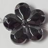 Jewelry findings, CCB Plastic Beads, Plumbum black, Flower 20mm Hole:1mm, Sold by Bag