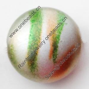 Spray-Painted Acrylic Beads, Flat Round, 18mm Hole About:2.5mm, Sold by Bag