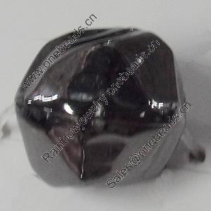 Jewelry findings, CCB Plastic Beads, Plumbum black, 13x14mm Hole:3.5mm, Sold by Bag
