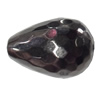 Jewelry findings, CCB Plastic Beads, Plumbum black, Faceted Teardrop 21x15mm Hole:1mm, Sold by Bag