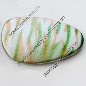 Spray-Painted Acrylic Beads, 56x34mm Hole About:3.5mm, Sold by Bag