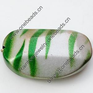 Spray-Painted Acrylic Beads, 40x24mm Hole About:2mm, Sold by Bag