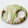 Spray-Painted Acrylic Beads, 57x34mm Hole About:2mm, Sold by Bag