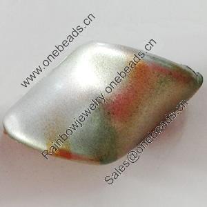 Spray-Painted Acrylic Beads, 28x18mm Hole About:2mm, Sold by Bag