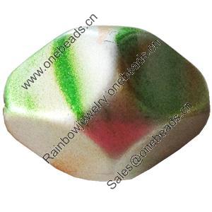 Spray-Painted Acrylic Beads, 29x22mm Hole About:3.5mm, Sold by Bag