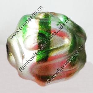 Spray-Painted Acrylic Beads, 23x21mm Hole About:4mm, Sold by Bag