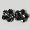 Jewelry findings, CCB Plastic Beads, Plumbum black, Flower 14mm Hole:1.5mm, Sold by Bag