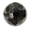 Jewelry findings, CCB Plastic Beads, Plumbum black, Faceted Round 18mm Hole:2.5mm, Sold by Bag
