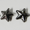 Jewelry findings, CCB Plastic Beads, Plumbum black, Star 11mm Hole:1mm, Sold by Bag