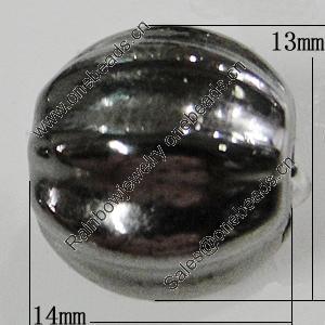 Jewelry findings, CCB Plastic Beads, Plumbum black, 14x13mm Hole:2mm, Sold by Bag