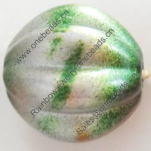 Spray-Painted Acrylic Beads, 13mm Hole About:2mm, Sold by Bag
