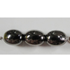 Jewelry findings, CCB Plastic Beads, Plumbum black, Oval 7.5x6mm Hole:1.5mm, Sold by Bag
