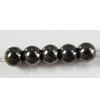 Jewelry findings, CCB Plastic Beads, Plumbum black, Round 4mm Hole:1mm, Sold by Bag