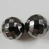 Jewelry findings, CCB Plastic Beads, Plumbum black, Faceted Round 10mm Hole:2mm, Sold by Bag