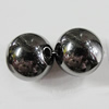 Jewelry findings, CCB Plastic Beads, Plumbum black, Round 14mm Hole:2mm, Sold by Bag