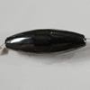 Jewelry findings, CCB Plastic Beads, Plumbum black, Oval 20x6.5mm Hole:1.5mm, Sold by Bag