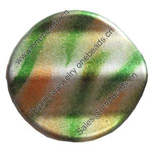 Spray-Painted Acrylic Beads, 25mm Hole About:2mm, Sold by Bag
