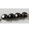 Jewelry findings, CCB Plastic Beads, Plumbum black, Faceted Round 3mm, Sold by Bag