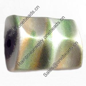 Spray-Painted Acrylic Beads, 22x15mm Hole About:2mm, Sold by Bag