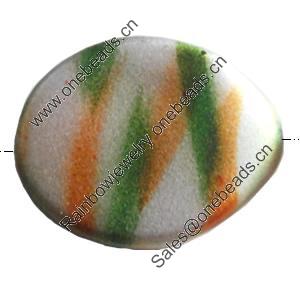 Spray-Painted Acrylic Beads, 24x18mm Hole About:2mm, Sold by Bag
