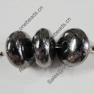 Jewelry findings, CCB Plastic Beads, Plumbum black, Rondelle 10x5mm Hole:2mm, Sold by Bag